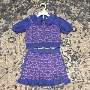 Janie and Jack Purple and Pink Knit Two-Piece Set
